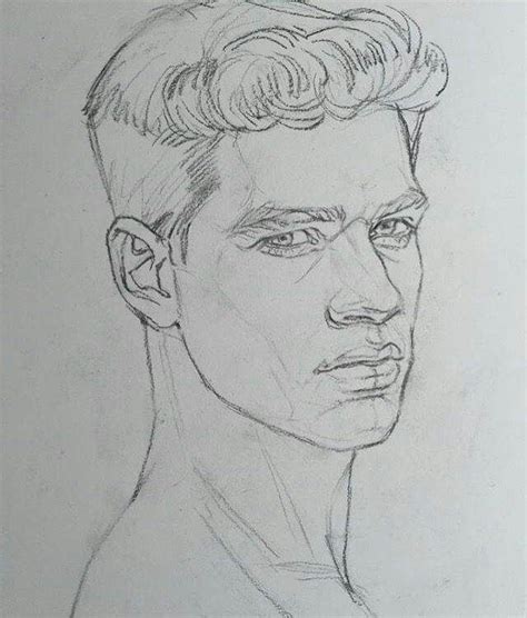 Man Face Drawing Male Face Drawing Drawing People Sketches