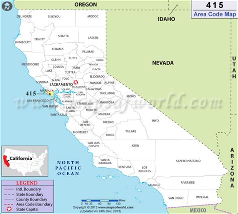 415 Area Code Map Where Is 415 Area Code In California