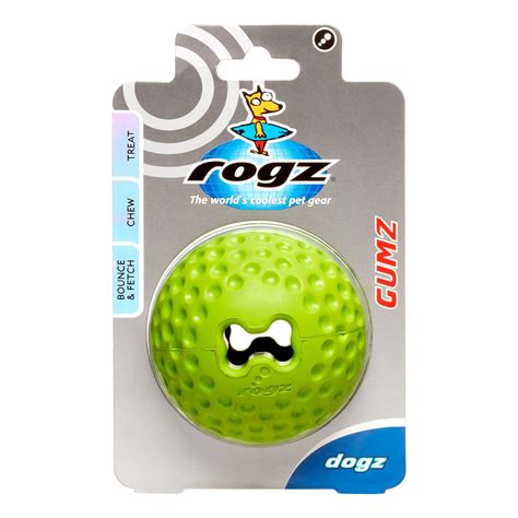 Kong Rogz Gumz Treat Ball Dog Toy Assorted 3 Inchlarge