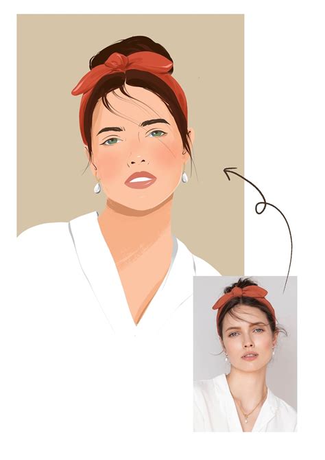Vector Digital Portrait Custom Drawing Printable Portrait Etsy