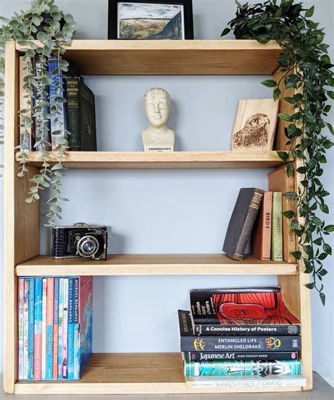 Handmade Solid Wooden Wall Mounted Bookcase By Seagirl And Magpie