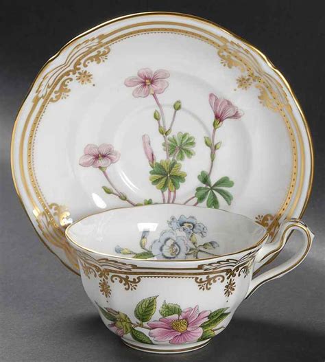 The curtis series of 22 botanicals in the chelsea style has been in the spode archives since the 1800s. Stafford Flowers (Bone) Flat Cup & Saucer Set by Spode in ...