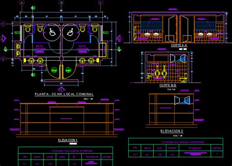 Detalle Bateria De Ba Os Publicos En Autocad Cad Kb Bibliocad Hot Sex