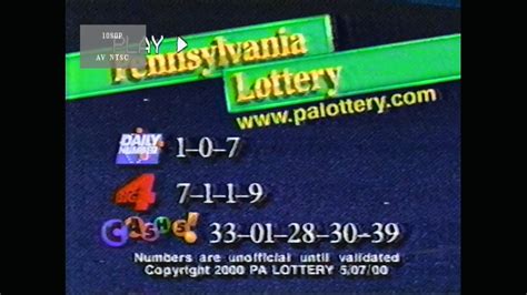 Pennsylvania Lottery Numbers For 50700 Youtube