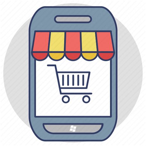 Buy online, m commerce, mobile shopping, mobile shopping app, online shopping icon