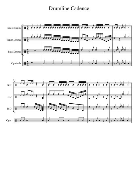 Drumlinecadence Sheet Music For Percussion Download Free In Pdf Or