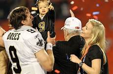 brees drew bowl super brittany wife xliv baylen his daughter orleans father son 2010 saints zimbio announces bees birth twitter
