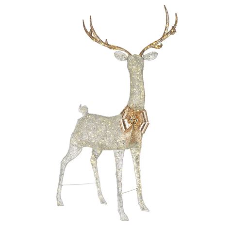 Home Accents 86 Inch Warm White Led Lit Giant Silver Deer Christmas