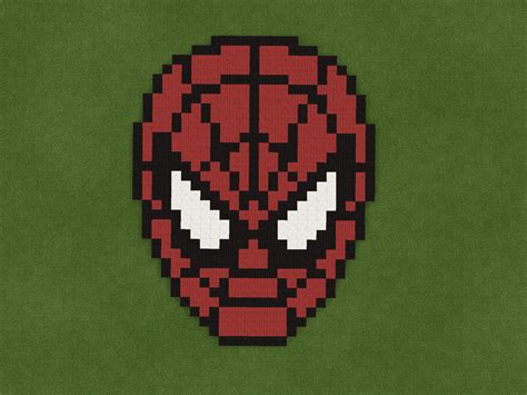 Minecraft Pixel Art Grid Spiderman Minecraft Pixel Art Templates And