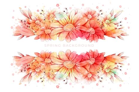 Free Vector Beautiful Watercolor Spring Wallpaper