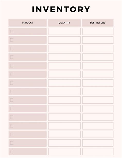 Printable Inventory Management Form Inventory Sheet Etsy In