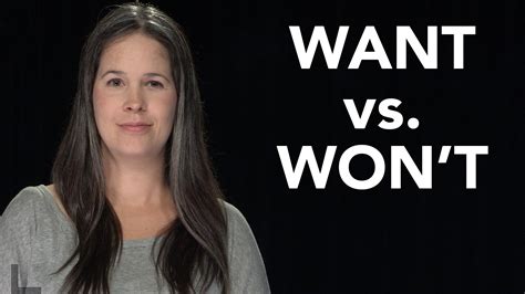 WANT vs. WON'T - Rachel's English