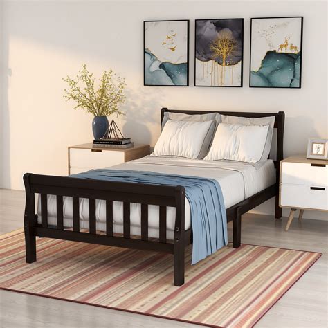 Bed frames are built to correlate with standard sizes, like a twin, twin xl, full, queen, king, and california king. Twin Platform Bed Frame, Espresso Twin Bed Frame with ...