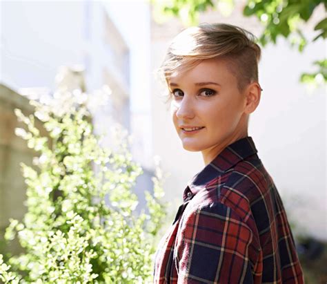 Shaved blonde hairstyle channel your inner amber rose with this shaved blonde hairstyle. Shaved Hairstyles for Women in 2020 | All Things Hair US