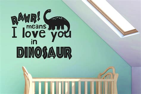 Rawr Means I Love You In Dinosaur Cut It Out Wall Stickers Art Decals