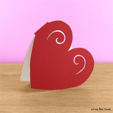 100pcs, 2cm/4cm wooden heart shaped card topper embellishments, lovely crafts supplies, blank heart cut outs table decoration trimmingshop. Craft a heart-shaped card - Crea Bea Cards