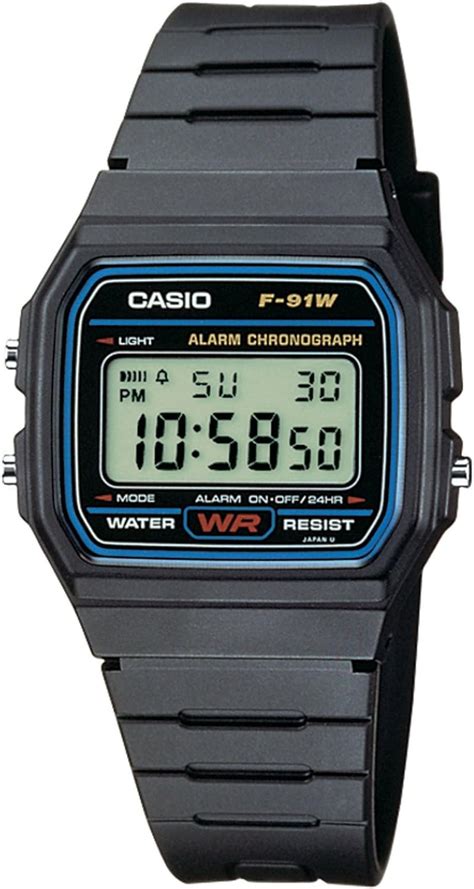 Casio Reloj De Pulsera Unisex F 91w 1yer Negro Talla única Casio