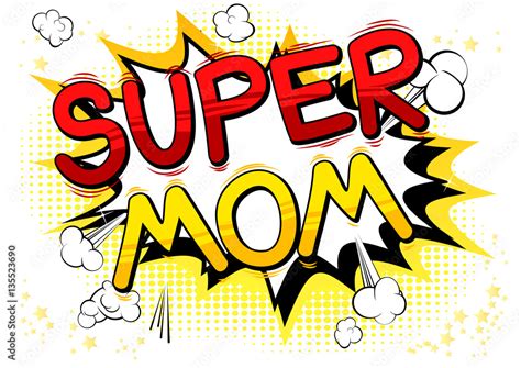 super mom comic book style word on comic book abstract background stock vektorgrafik adobe