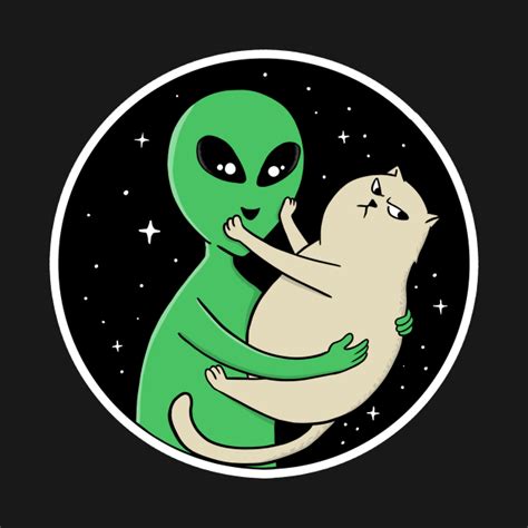 Alien And Cat Alien T Shirt Teepublic