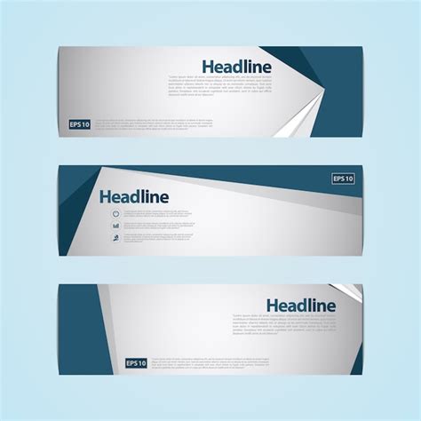 Free Vector Blue And White Banner Design