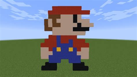 Mario Minecraft Pixel Art Tutorial Youtube
