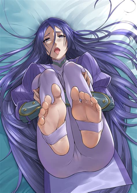 Yonoki Minamoto No Raikou Fate Fate Grand Order Fate Series 1girl Barefoot Blush