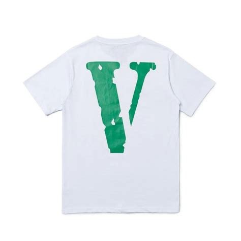 Áo Vlone Friends Logo Tee White Green Authentic Shoes