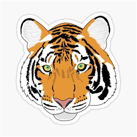 Tiger Face Sticker By Jentiger Redbubble
