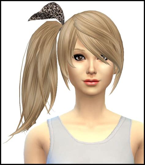 Simista Kijiko Side Ponytail Hairstyle Retextured Sims 4 Hairs