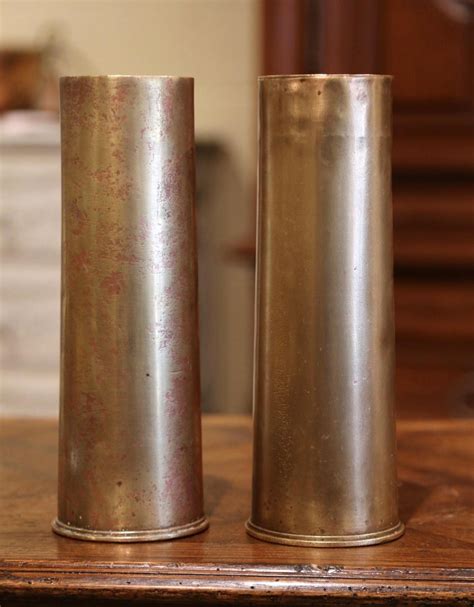 Pair Of Ww1 British Brass Artillery Shells Dated 1915 At 1stdibs