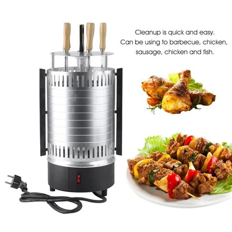 Automatic Rotating Barbecue Grill Electric Smokeless Oven Vertical Bbq