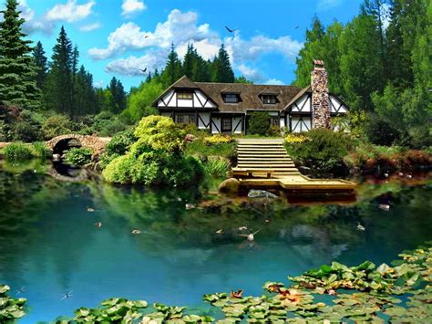 Lake Forest Lodge Wallpaper Wallpapersafari