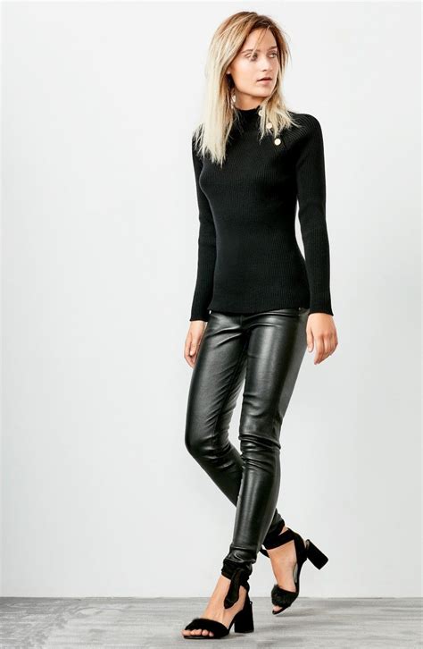 Leather Pants Outfit Tights Outfit Leather Trousers Leggings Fashion
