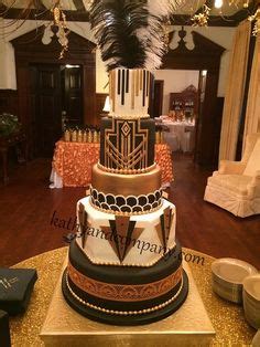 For a gatsby wedding fotoshooting i created this 4 tiers cake. Great Gatsby Themed Wedding