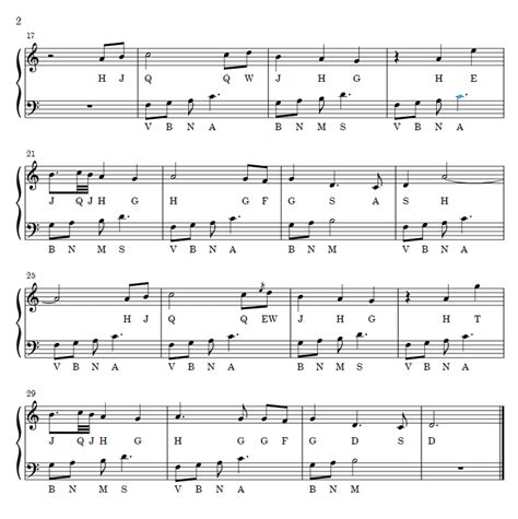 Genshin lyre songs sheet