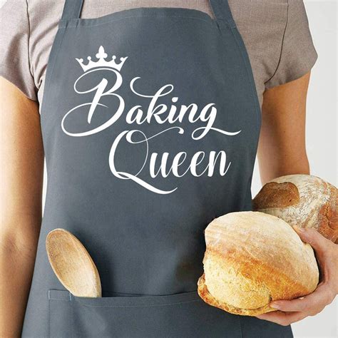 Funny Baking Aprons For Women Baking Queen Adjustable Kitchen