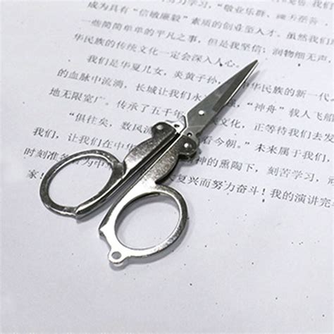 new home portable folding stainless steel scissors mini folding scissors travel scissors color