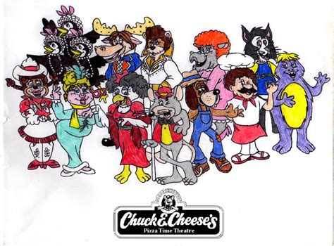 The Casts Of The Pizza Time Theatre Chuck E Cheeses Fan Art