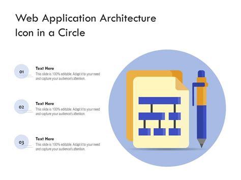 Web Application Architecture Icon In A Circle Presentation Graphics