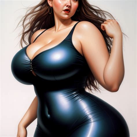 Generador De Arte Ai A Partir De Texto Curvy Woman Big Boobs Squeeze