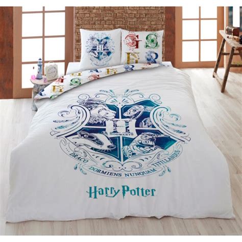 Pijamas para niño de nueva colección. Funda nordica Hogwarts Harry Potter algodon cama 135cm