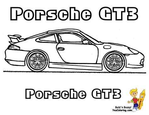 Discover our free coloring pages for kids. Gusto Porsche Car Coloring Pages | 911 GT3 | 25 Free Coloring