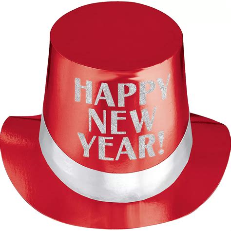 Red New Years Top Hat Party City