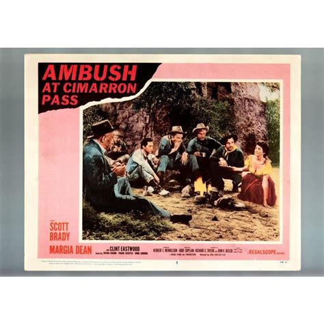 Ambush At Cimarron Pass 1958 Lobby Card Western Clint Eastwood Margia