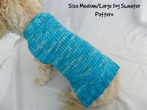 Easy Dog Sweater Knitting Pattern For Medium And Large Dogs