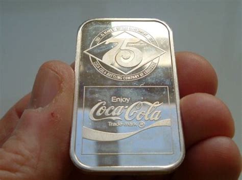 Coca Cola Silver Art Bar Coke 999 Silver Bar Louisville Plant 75th