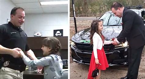 Este Policía Ha Llevado Al Baile Padre Hija A Una Niña De 8 Años Que