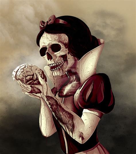 Zombie Snow White Dark Disney Art Creepy Disney Disney Horror