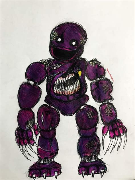 Twisted Purple Man Drawing Five Nights At Freddys Amino