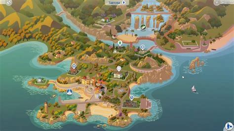 The Sims 4 My Wedding Stories Tartosa World Map Preview